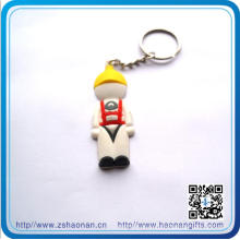 Design Embossed PVC Logo Keychain for School Student